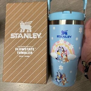 Stanley Light Blue Tumbler with Playful Cartoon Design